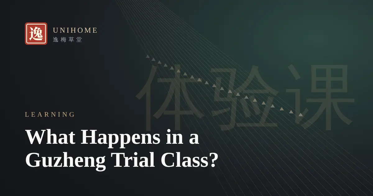 Cover graphic for the article: What Happens in a Guzheng Trial Class
