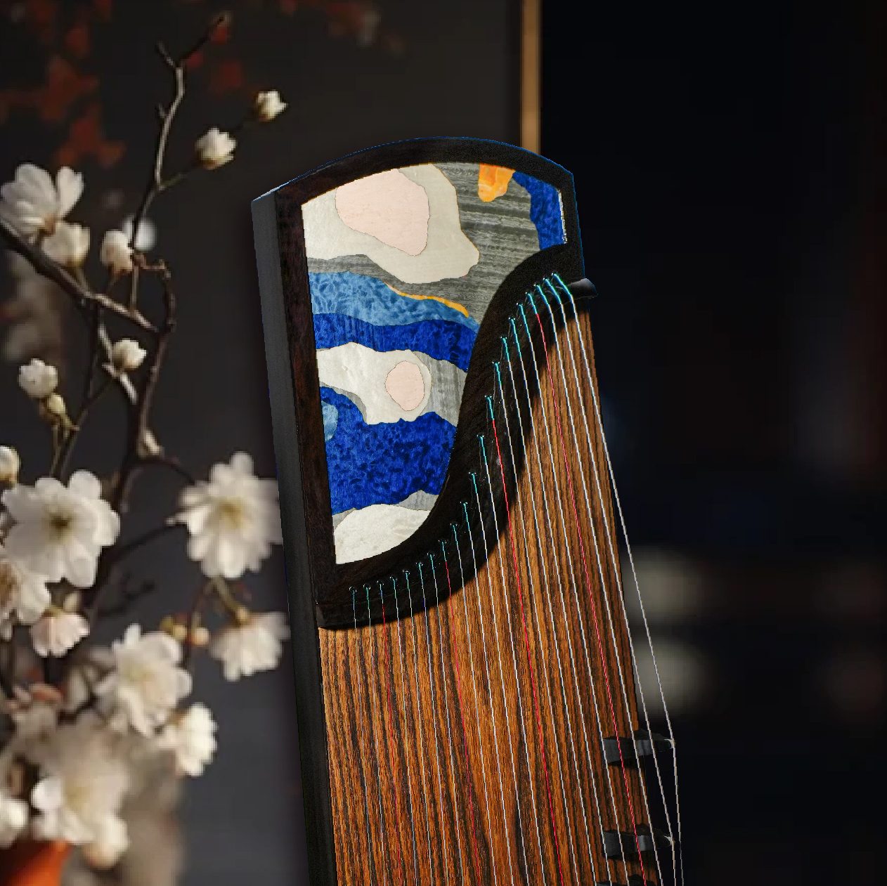 Suìfēng — Abundant Harvest guzheng, styled photo