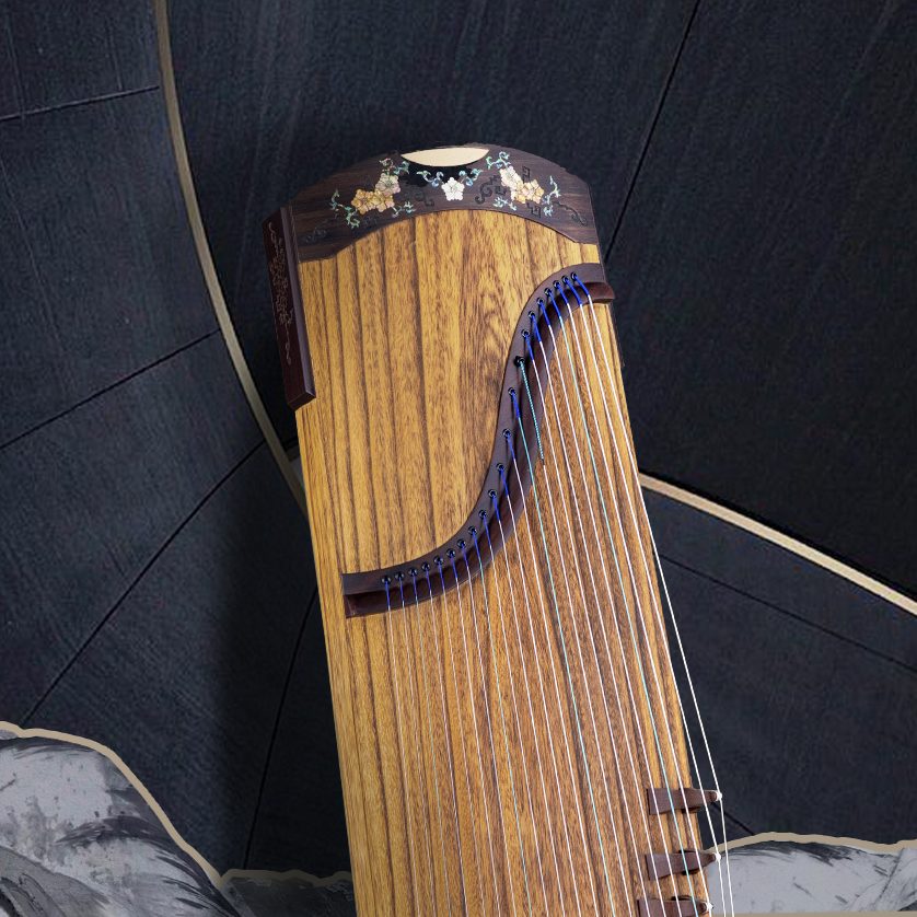 Zhuóyù — Carved Jade guzheng, styled photo